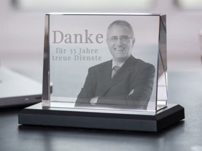 Glasfoto Firmenjubiläum