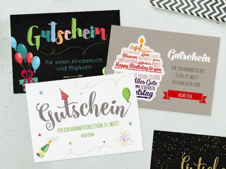 Gutscheine gestalten Gutschein selbst gestalten