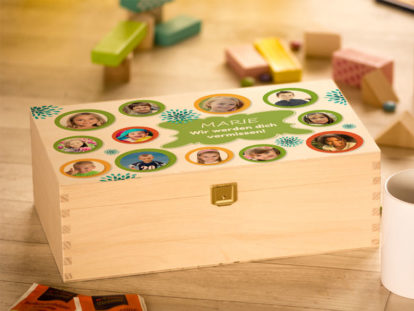 Teebox mit Foto Abschied