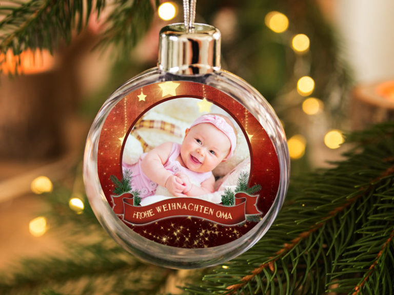 FotoChristbaumkugel Christbaumkugel mit Foto selbst gestalten